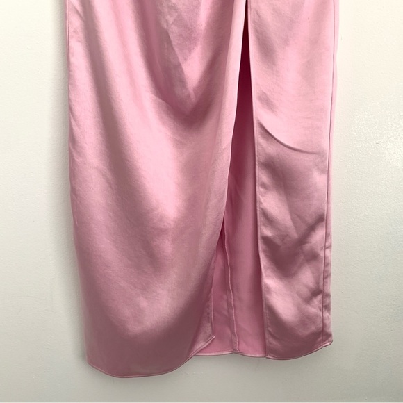 Zara Pink Satin Slip Skirt - Picture 6 of 12